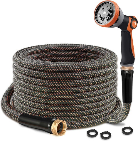 Garden Hose 25FT, Ultra Lightweight with 10-Function Nozzle
