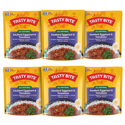 Tasty Bite Organic 3 Bean Madras Lentils, 10 Ounce, Pack of 6, Simmered With Tomato & Spices, Ready to Eat, Microwavable
