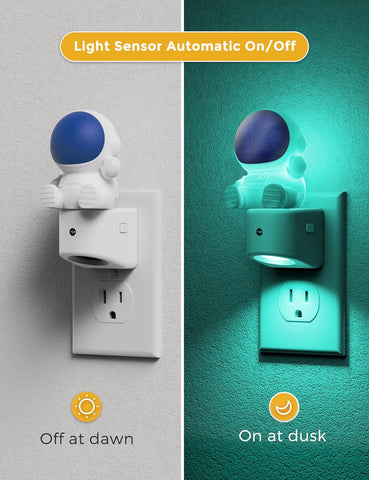 L LOHAS LED Night Light for Kids, 3D Space Night Light Plug in