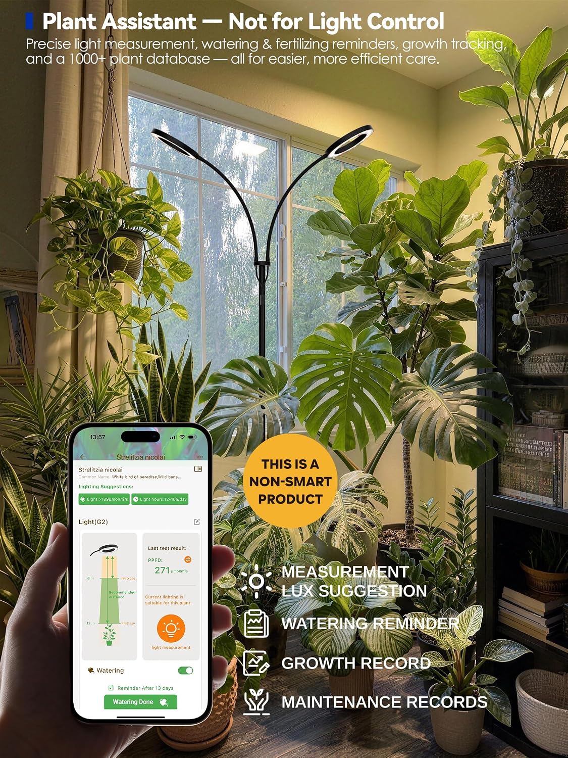 Grow Lights for Indoor Plants,LED Plant Light with Stand for Indoor Growing