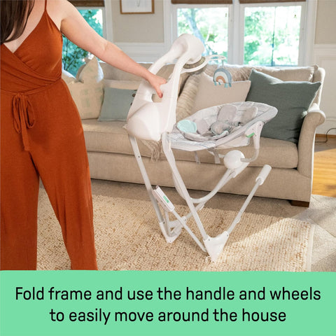 Ingenuity InLighten 5-Speed Baby Swing for Infant, Newborn to 9 Months, Van
