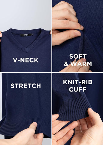 X RAY Boys School Uniform Sweater V-Neck (XS - XXL), Big Boys' & Little Kids Youth Long Sleeve V Neck Pullover Sweater
