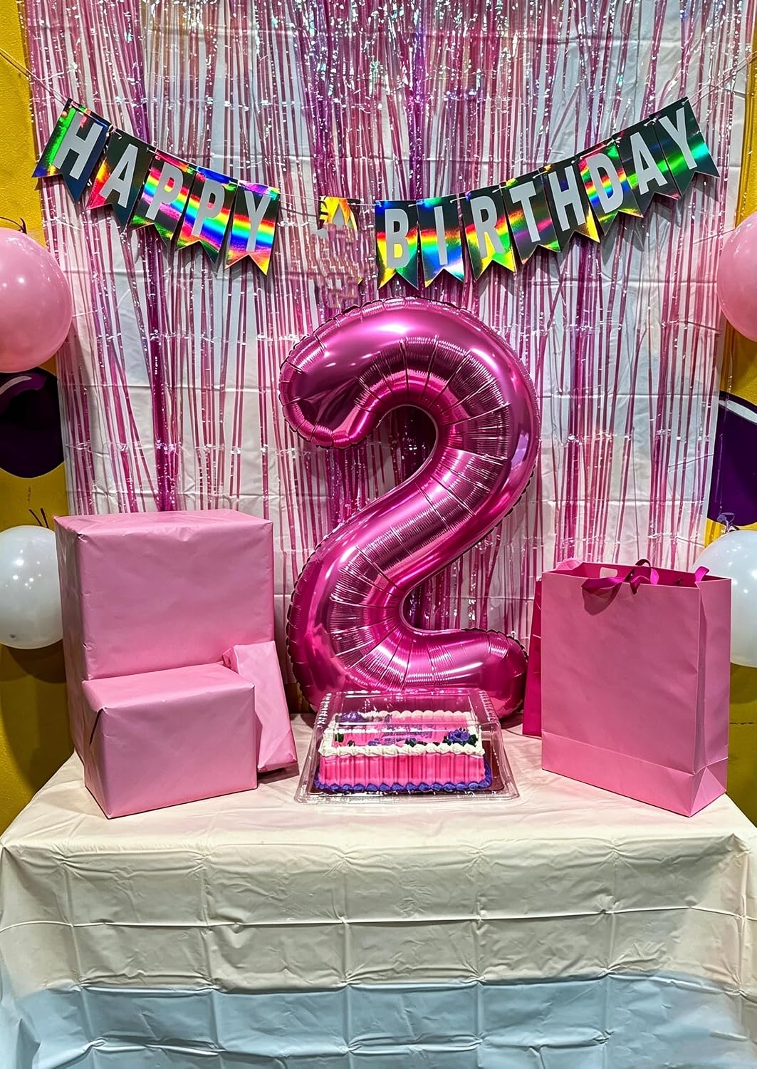 8 Balloon Number 40 Inch Rose Purple Balloons for 18 Birthday Decorations