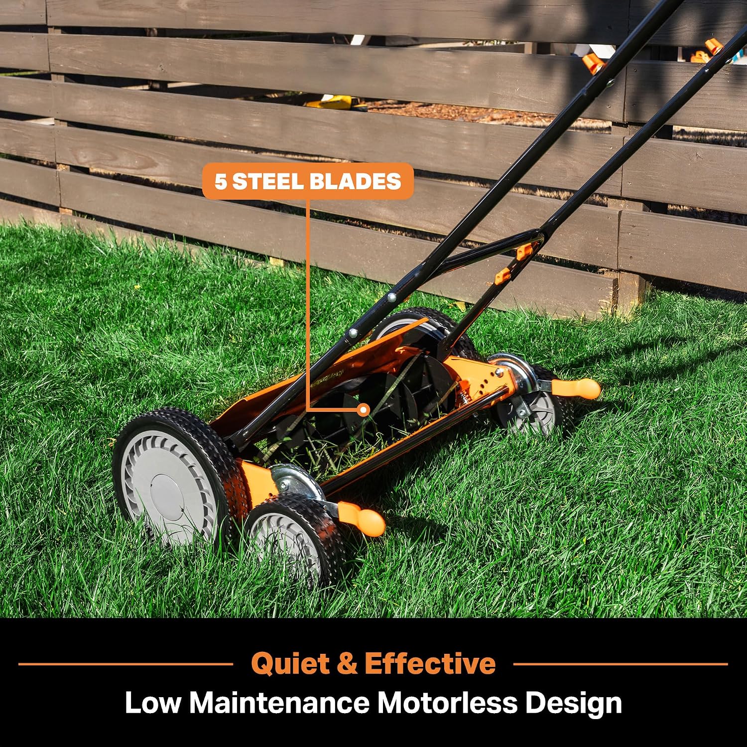 LawnMaster 20” 5-Blade Push Reel Lawn Mower – LMRM2001
