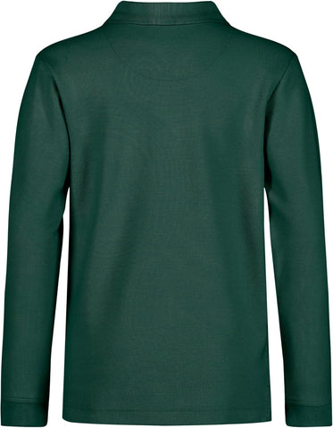 Nautica Boys' School Uniform Long Sleeve Polo Shirt, Button Closure, Comfortable, Breathable Fabric