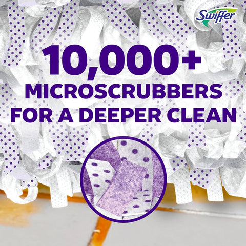 Swiffer PowerMop Multi-Surface Mopping Pad Refills for Floor Cleaning, Microfiber, 11 Count, White/Purple