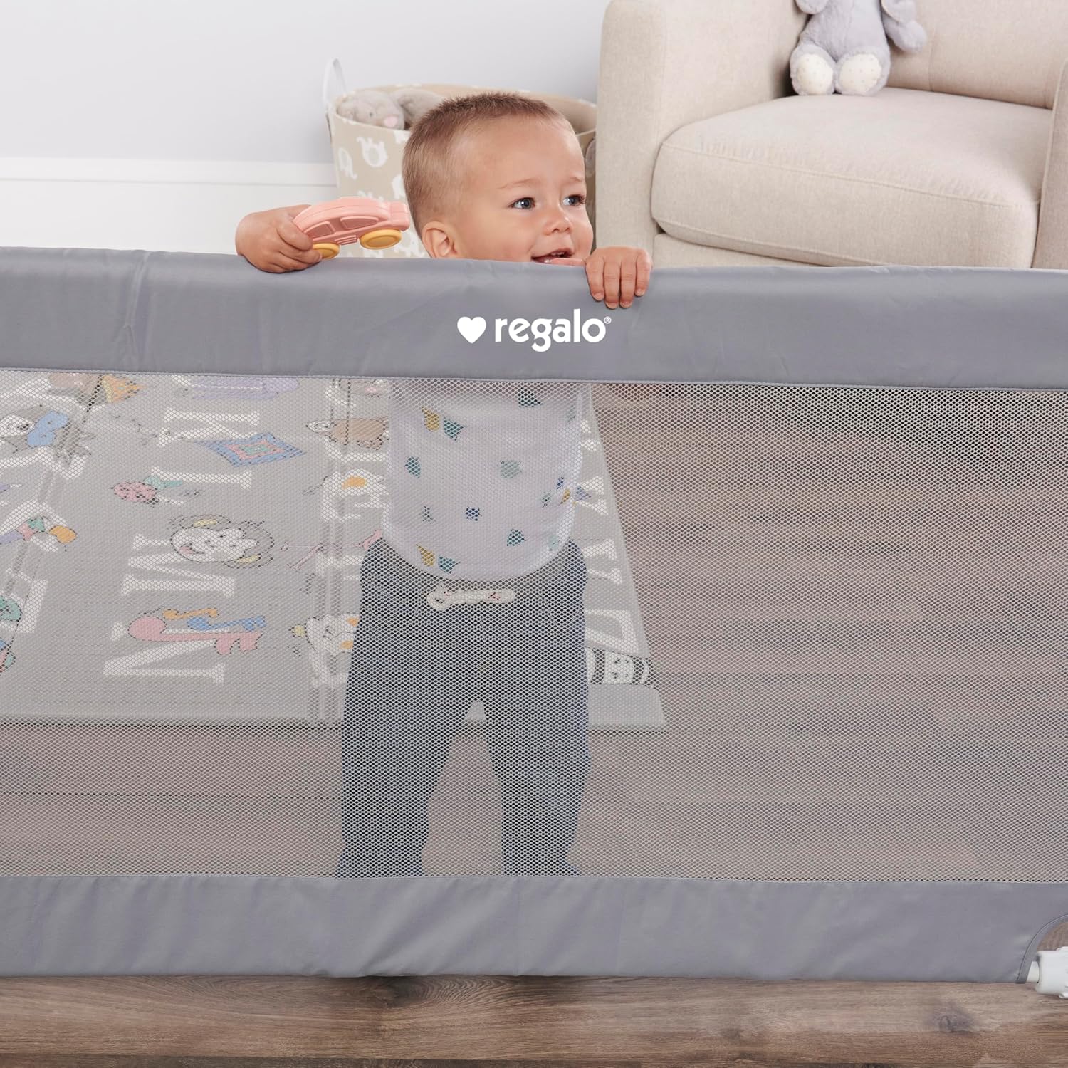 Regalo Safety 27.5"-50" Extra Wide Mesh Baby Gate, Doorways & Dooways