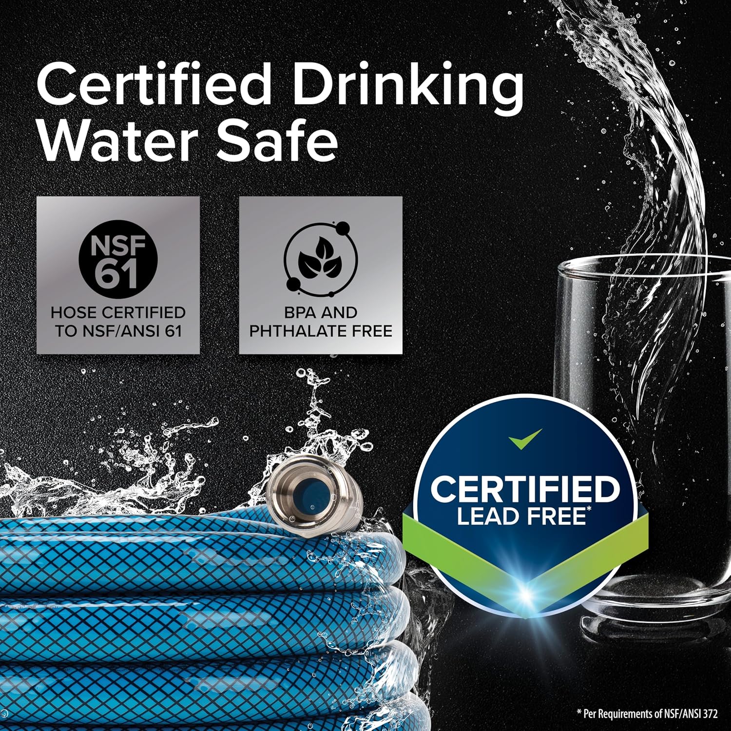 Camco TastePURE 4-Foot Premium Camper/RV Drinking Water Hose - Made in USA