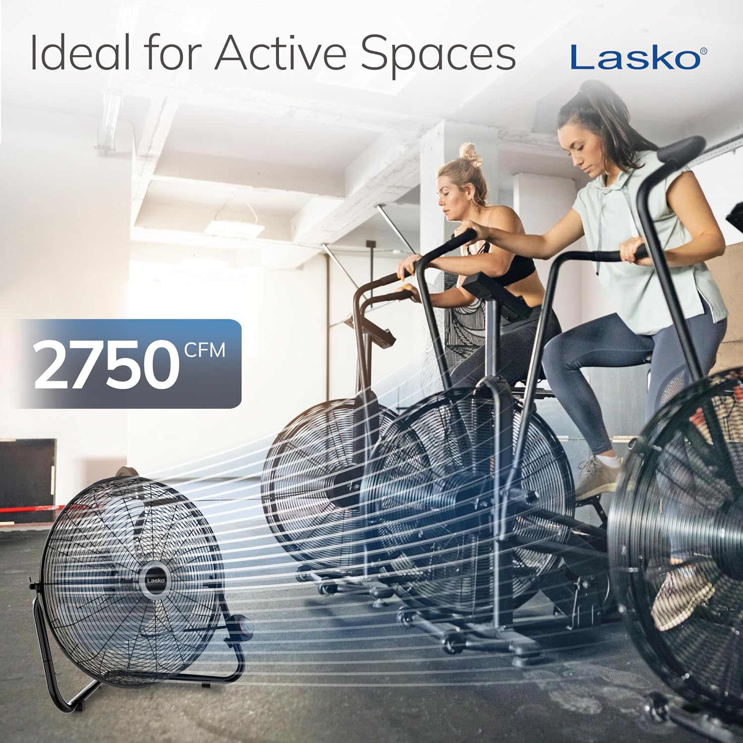 Lasko High Velocity Wall Mount and Floor Fan - 20" - 2264QM - Black