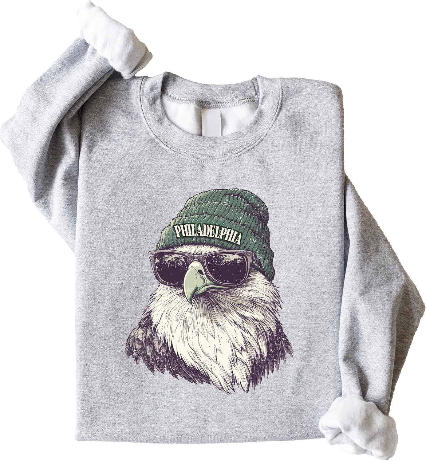 Olive Loves Apple Eagles Football Sports Sweatshirt for Men Women Youth and Toddler Boys and Girls