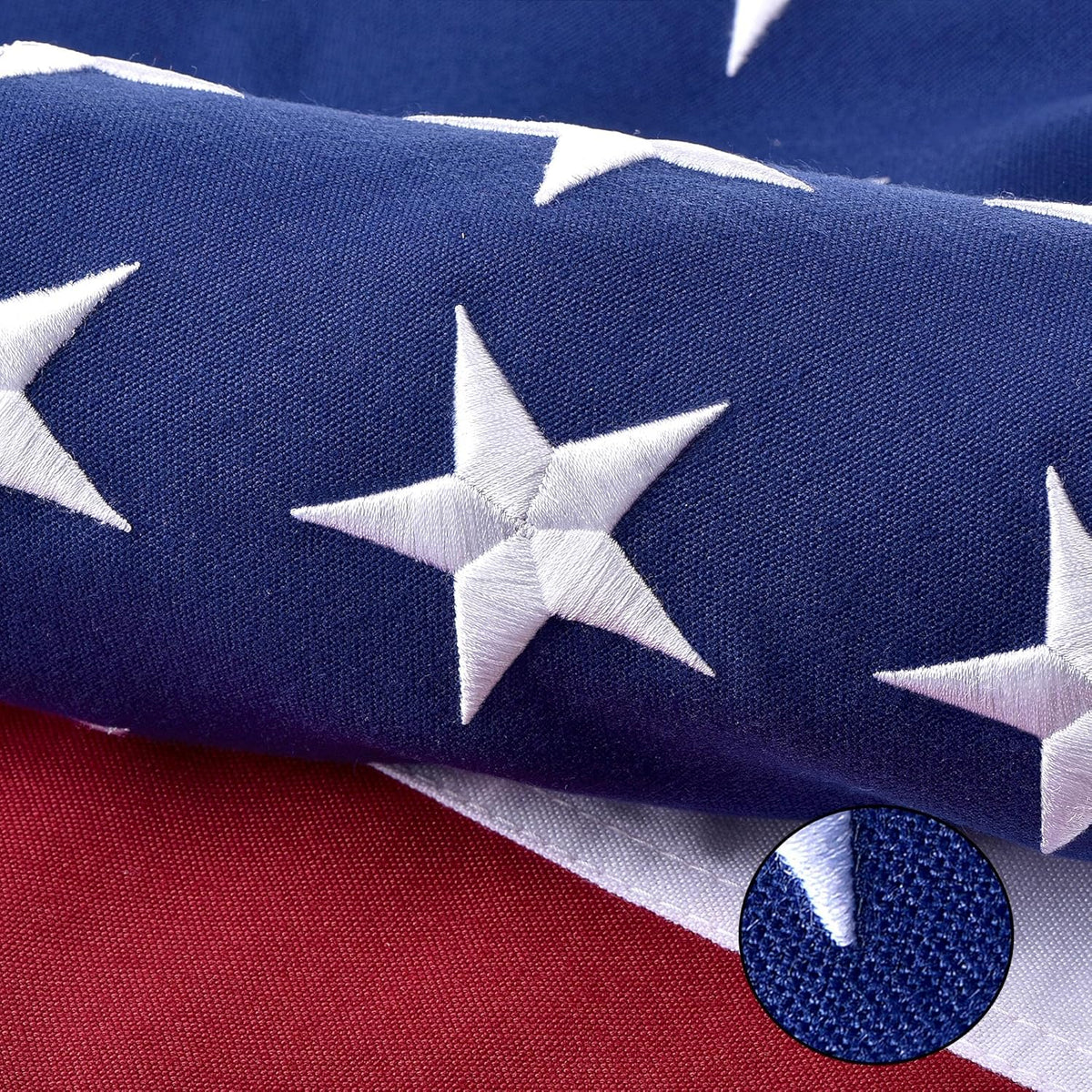 American Flag for Outside 4x6 FT, Deluxe Heavy Duty Spun Polyster, TearProof and Waterproof Super Tough Series, All Weather High Wind USA US Flag with Embroidered Stars, Sewn Stripes, Brass Grommets