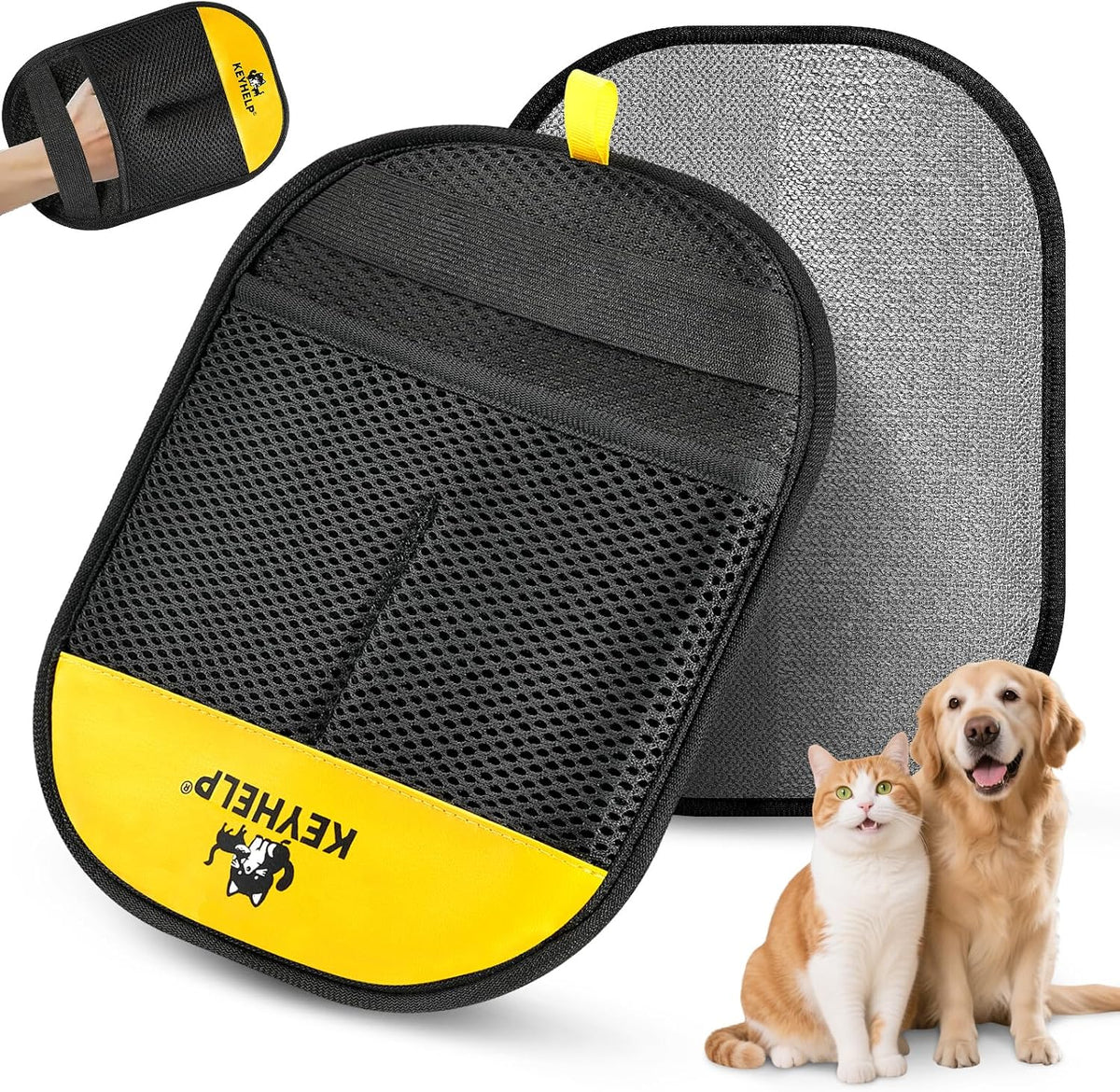 Pet Hair Removal Glove for Dog & Cat, Reusable Electrostatic Pet Hair Glove