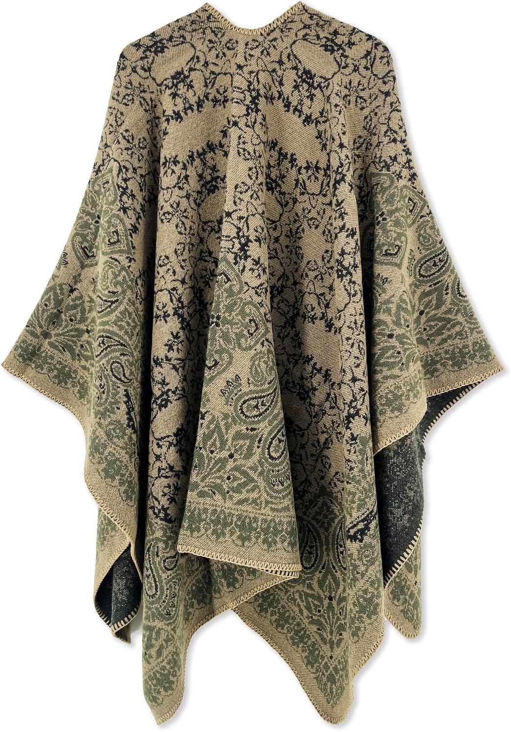 Beautiful Nomad Women's Retro Style Poncho Cape Boho Shawl Wraps