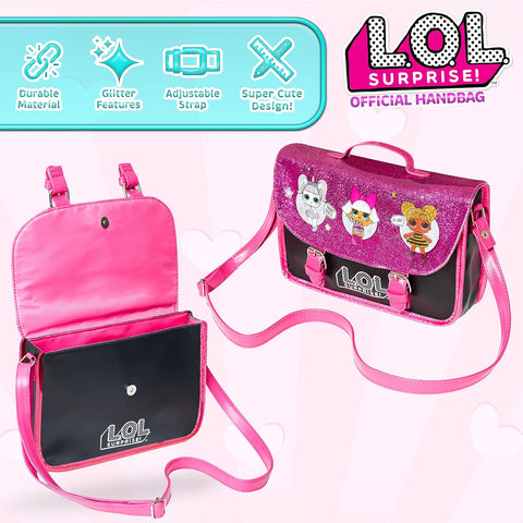 L.O.L. Surprise! Girls Handbag - Kids Crossbody Shoulder Bag Adjustable Strap - LOL Gifts for Girls
