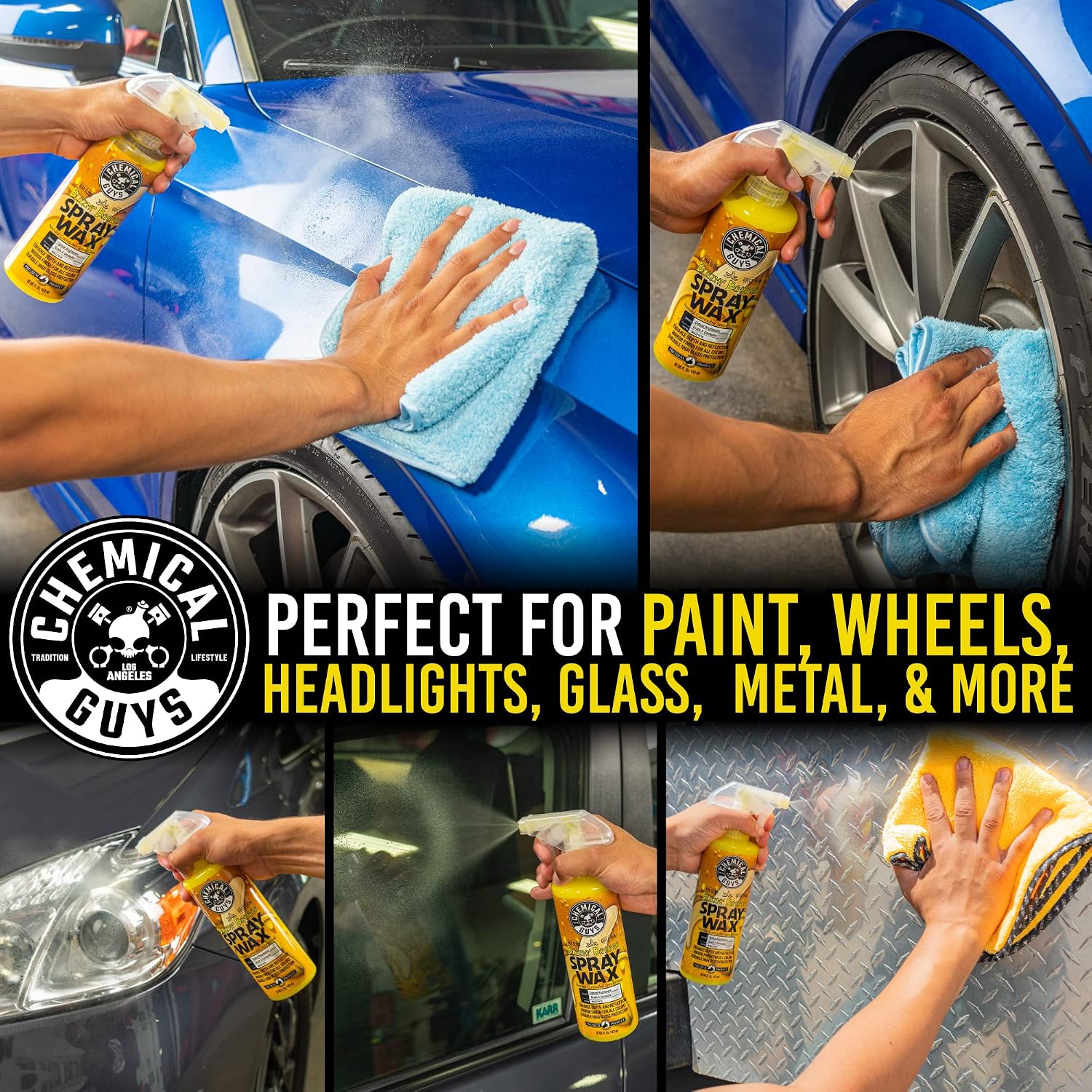 Chemical Guys, Blazin' Banana Carnauba Spray Wax, High Gloss Shine, 16 oz