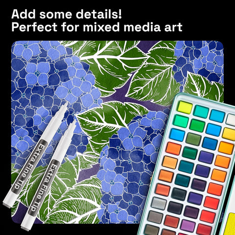 ARTISTRO White Paint Pens - Extra-Fine Tips - Set of 5