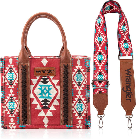 Wrangler Purse Western Aztec Tote Bag Women Top Handle Handbags with Detachable Strap