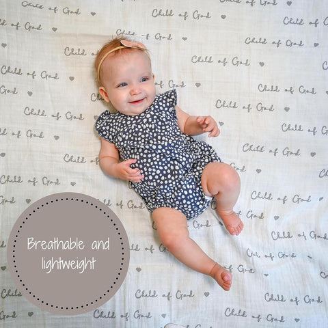 LollyBanks Muslin Swaddle Blanket, 47 x 47 in, Newborn Receiving Blanket