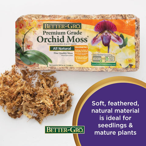 Better-Gro Premium Grade Sphagnum Moss for Orchids & Plants - 190 cu in