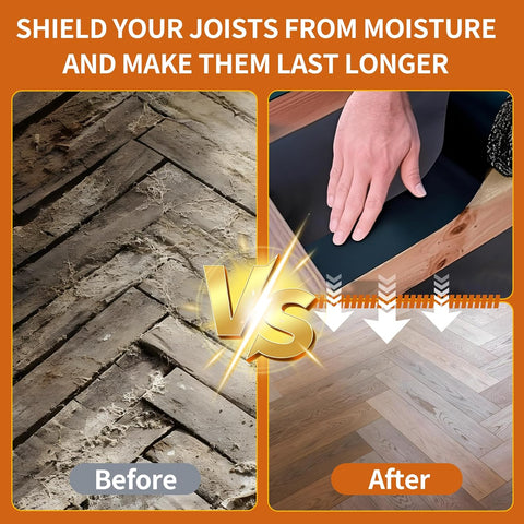 Butyl Joist Tape for Decking 2''×50', 10 Rolls Waterproof Deck Tape