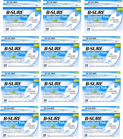 B-Sure Unisex Incontinence Liner Butterfly Shape 14-7031-224, Light, 288 Ct