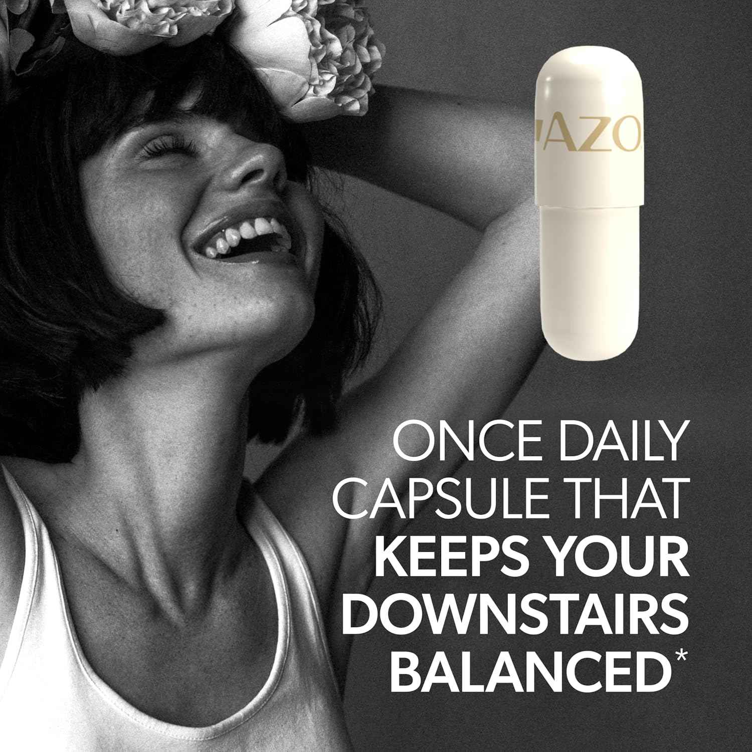 AZO Complete Feminine Balance Daily Vaginal Probiotics for Women, 60 Count | Intelliflora Multi-Strain Blend, Supports Vaginal pH and Yeast Balance*, One Capsule Daily, Sugar Free, Safe During Pregnancy