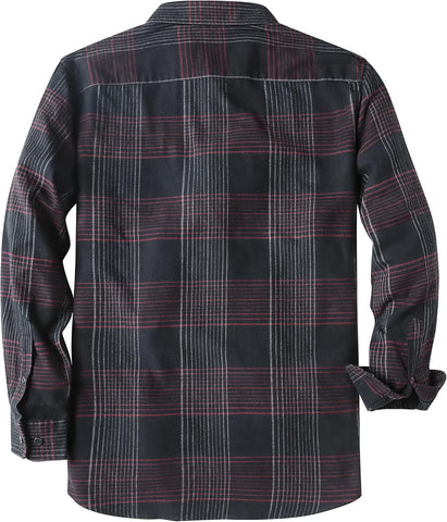 Dubinik® 6 oz Flannel Shirt for Men Cotton Casual Button Down Long Sleeve