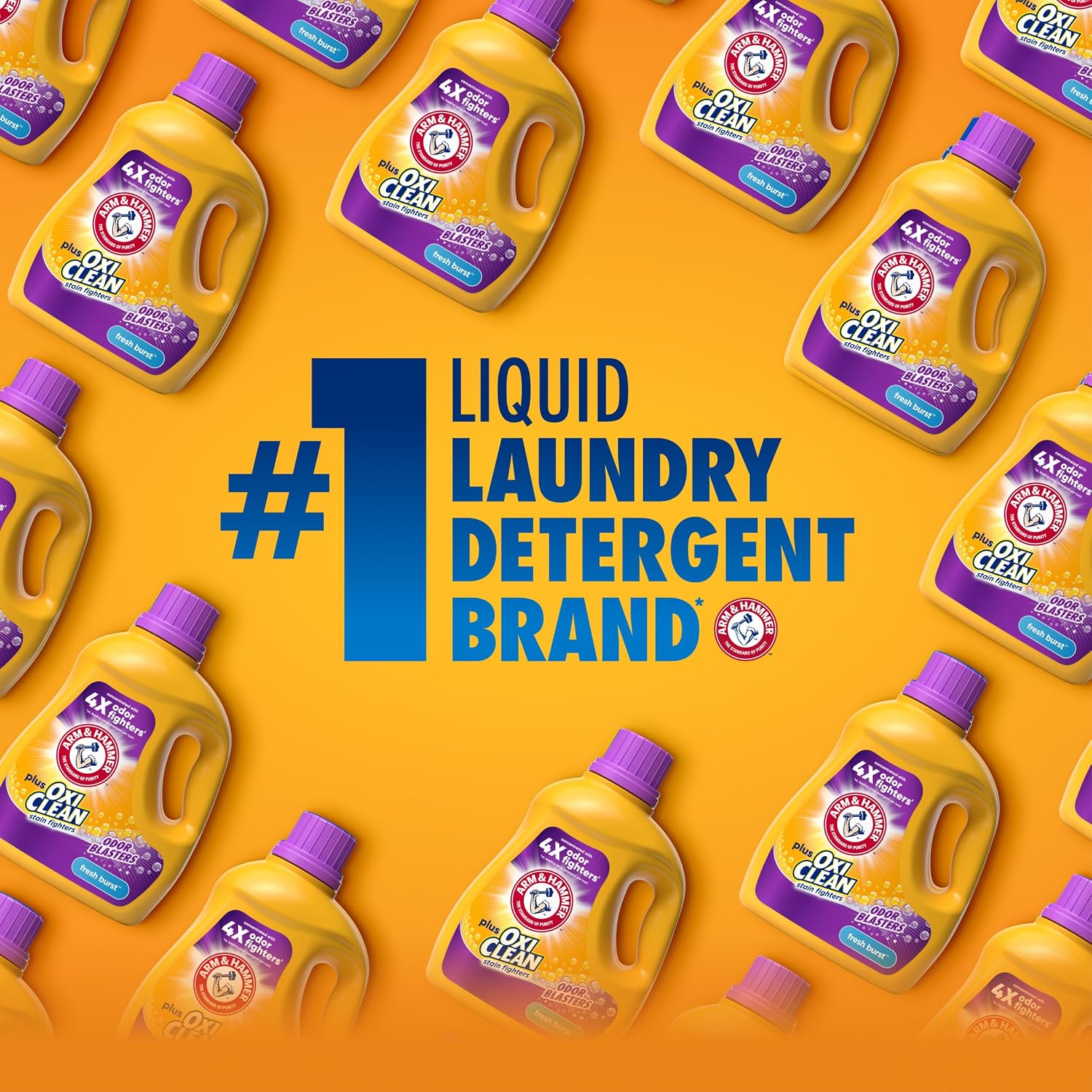 ARM & HAMMER Plus OxiClean with Odor Blasters Liquid Laundry Detergent
