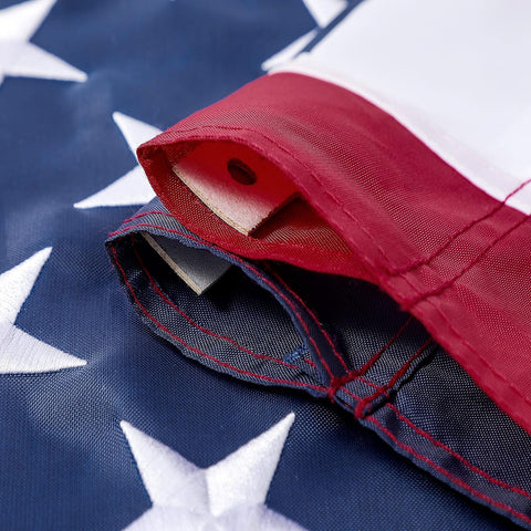 American Flag 2.5x4 ft Pole Sleeve: Long Lasting Heavy Duty Nylon US Flags