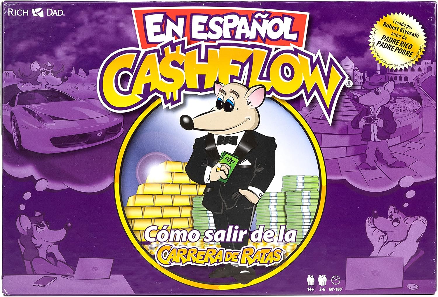 Rich Dad Cashflow Spanish Financial Education Board Game, Up to 6 Players