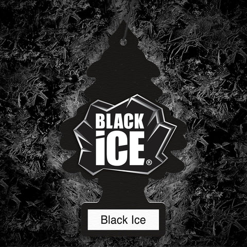 LITTLE TREES Car Air Freshener | Hanging Tree Provides Long Lasting Scent for Auto and Home | Black Ice, 24 Air Fresheners