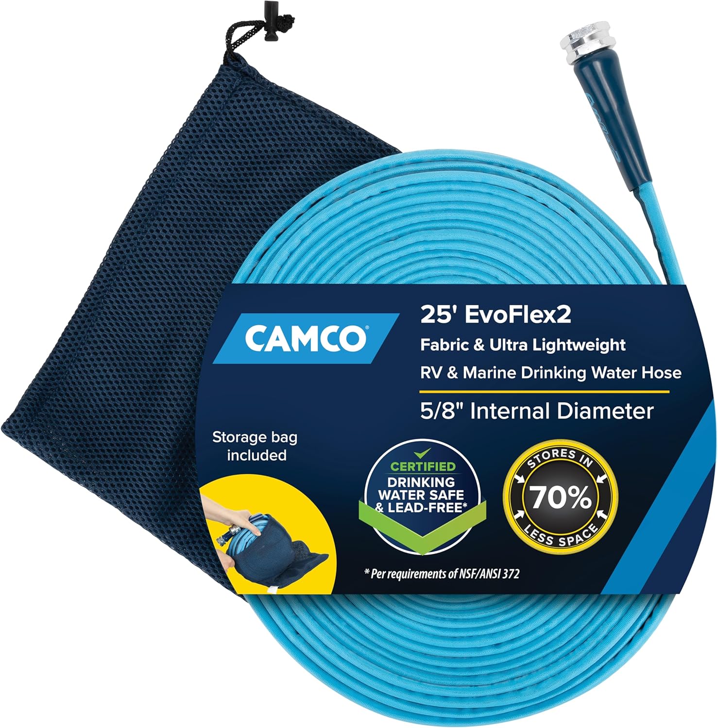 Camco EvoFlex2 25-ft RV Drinking Water Hose