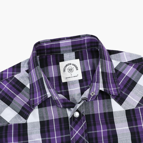 Dubinik® Pearl Snap Shirts for Men Long Sleeve Western Shirt for Men's Vintage Casual Plaid Cowboy Country Button