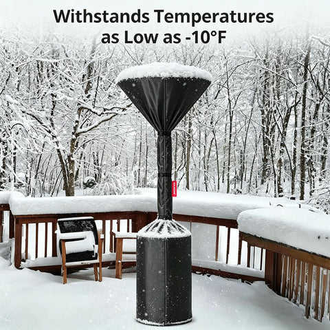 QH.HOME Patio Heater Cover,Waterproof Tear-Resistant 89"x 33"x19",Black