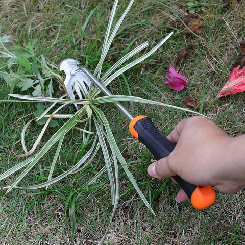 SIXCAR Weed Remover Tool,Portable Garden Weeder Tool,New Gardening Weeding Tools,for Garden Hand Tools for Vegetable Gardening Backyard Farm Planting & Uprooting Weeding Tool (Rubber Handle)