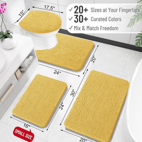 OLANLY Bathroom Rugs 30x20, Extra Soft Absorbent Chenille Bath Rugs