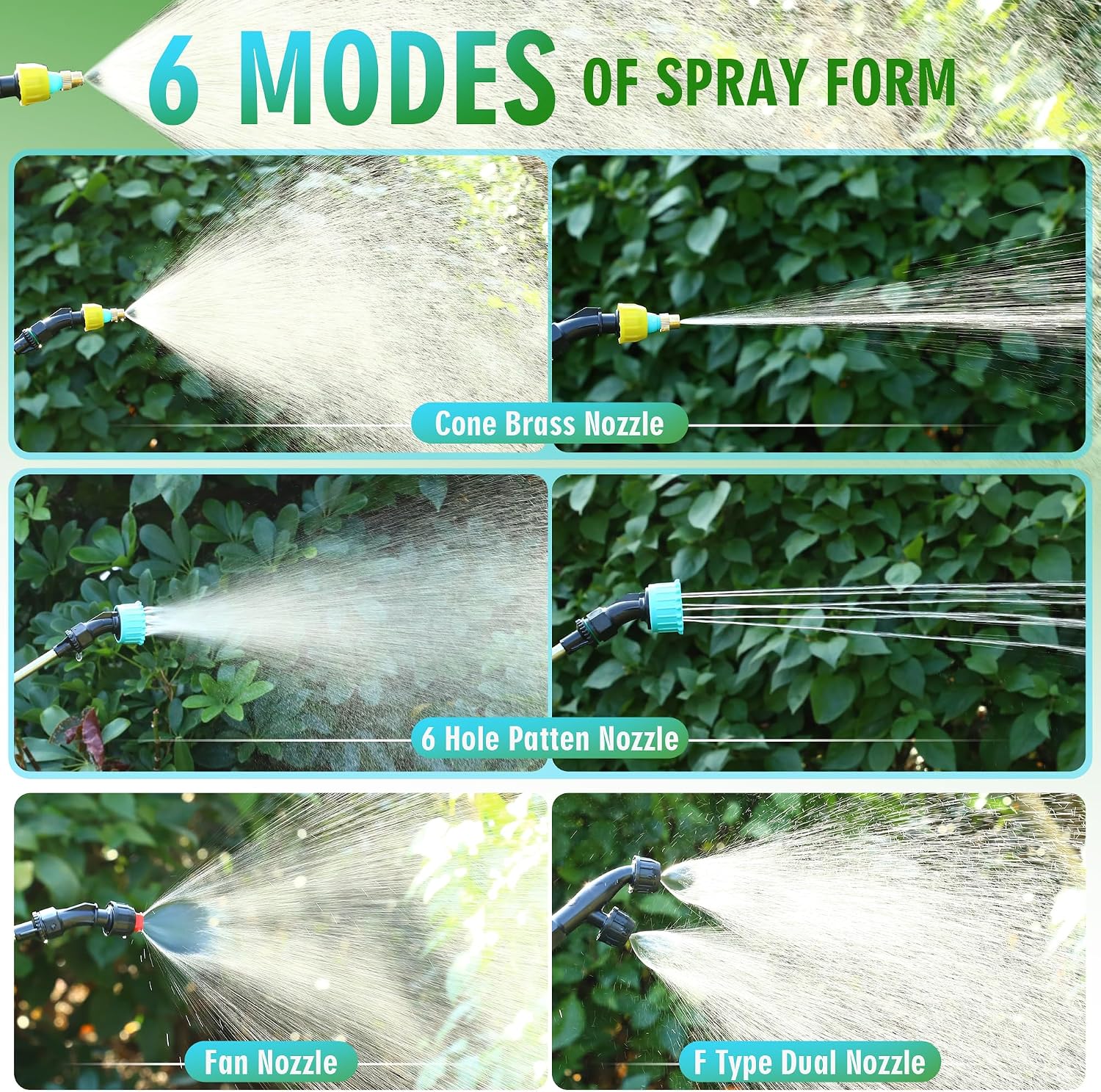 Battery Powered Sprayer 2 Gallon, Powerful Electric Garden Sprayer with 3 Speeds Displayed, Battery Indicator, 4 Mist Nozzles, Retractable Wand, Adjustable Shoulder Strap for Lawn Yard and Garden
