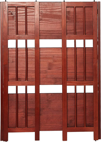 Casual Home 3-Shelf Folding Stackable Bookcase (27.5" Wide)-Mahagony