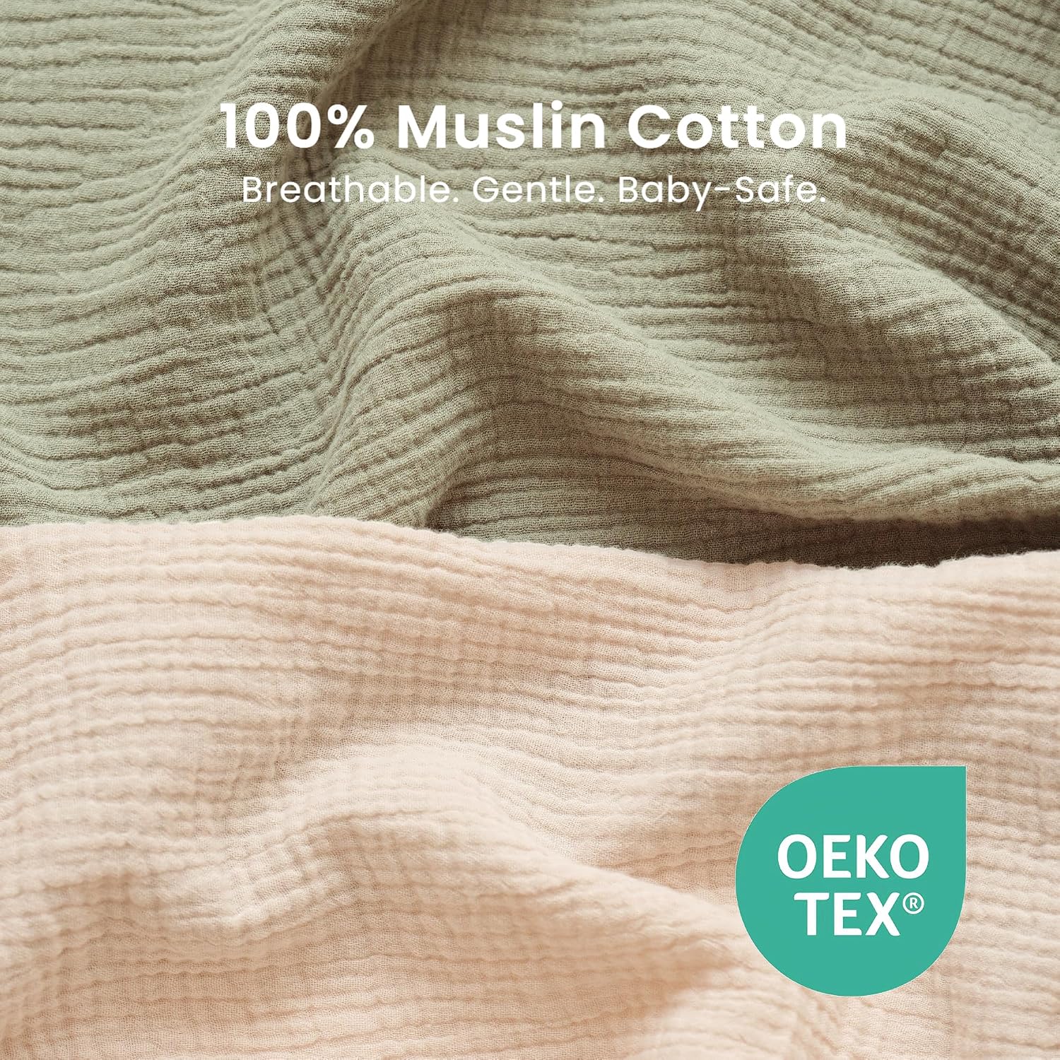 Konssy Muslin Bassinet Sheets for Baby Boys and Girls, 2 Pack, 33"x21"