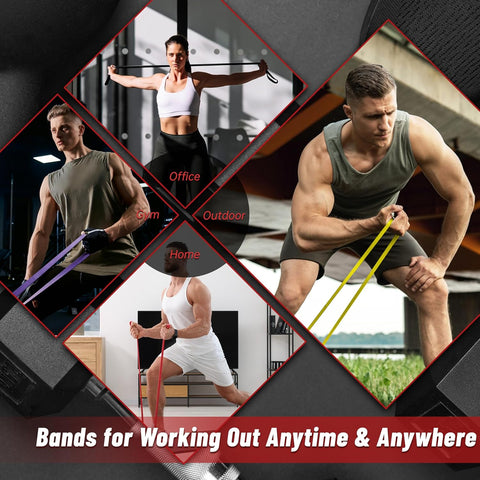 5-Level Resistance Bands for Working Out, Pull Up Assistance Bands