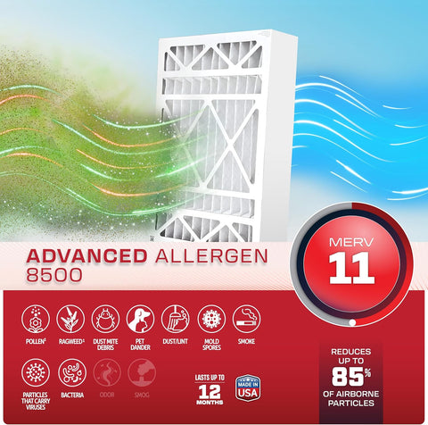 BestAir 16x25x3 Air Filter MERV 11 Advanced Allergen (3-Pack)