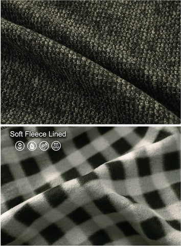 Gioberti Men's Knitted Regular Fit Full Zip Cardigan Sweater with Soft Brushed Flannel Lining.