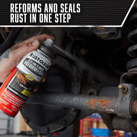Rust-Oleum Stops Rust 2-in-1 Rust Reform & Seal Coating Spray, Black