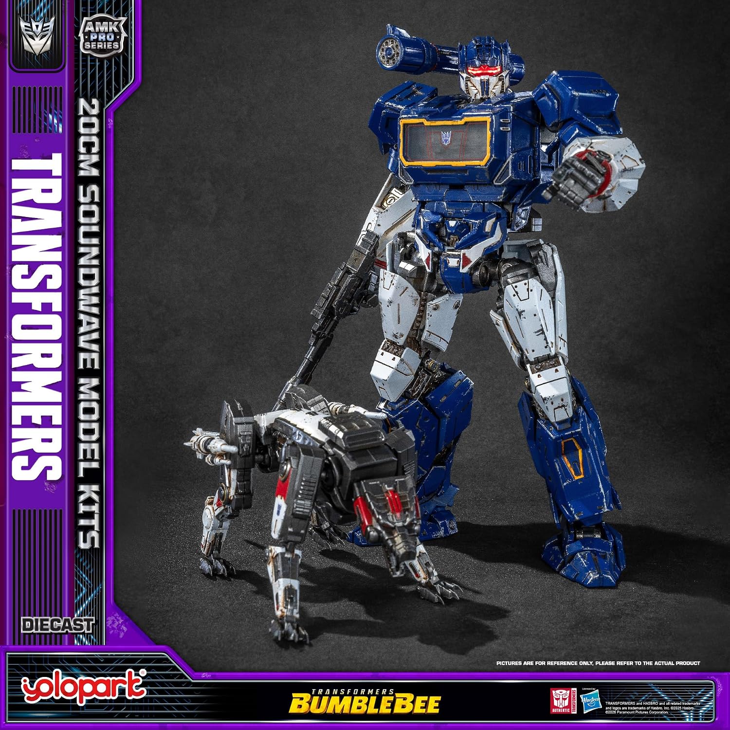 YOLOPARK Transformers: Bumblebee 7.87" Soundwave and Ravage Action Figure
