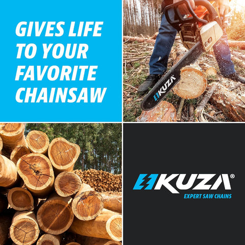14 Inch Chainsaw Chain 3/8" LP Pitch, 050" Gauge, 52 Drive Links, German Steel, fits Husqvarna 120i, 135, Echo CS-310, Ryobi RY3714, Makita XCU03, EGO, WORX, POULAN and more - S52 (3 Chains)