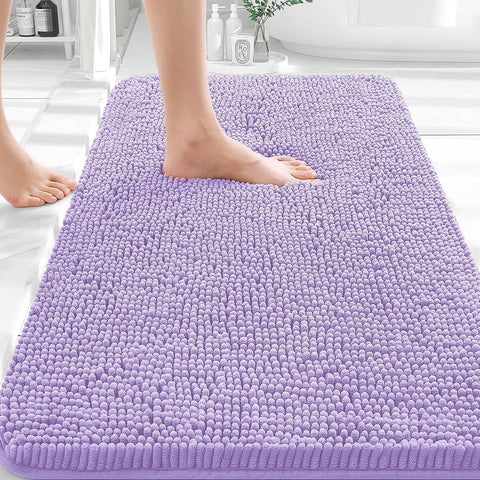 OLANLY Bathroom Rugs 35x24, Extra Soft Absorbent Chenille Bath Rugs