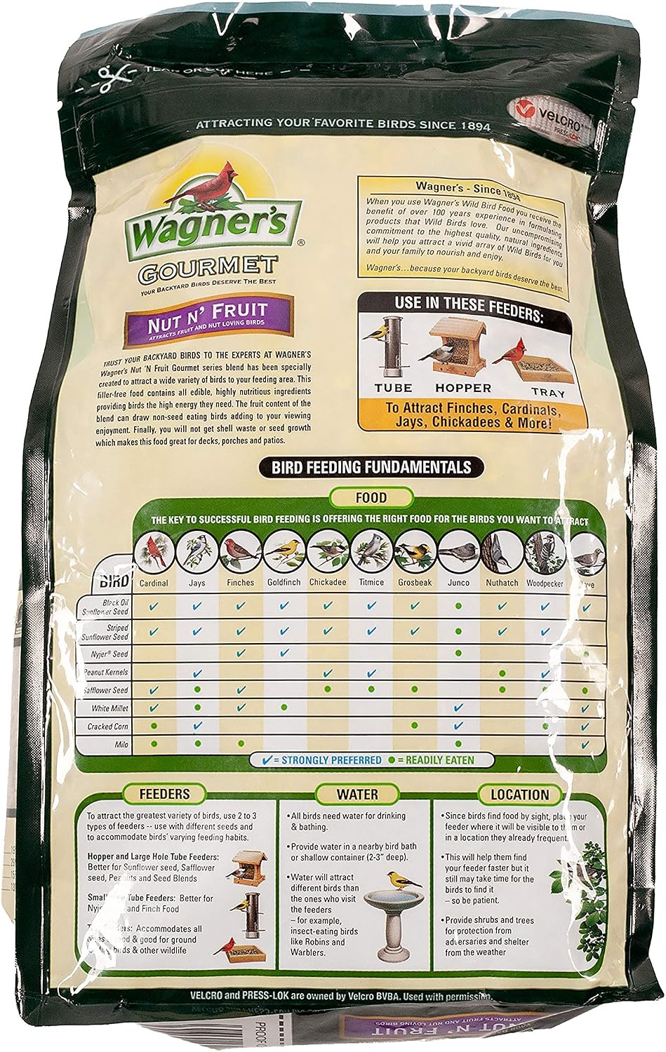 Wagner's 82072 Gourmet Nut & Fruit Wild Bird Food, 5 Pound (Pack of 6)