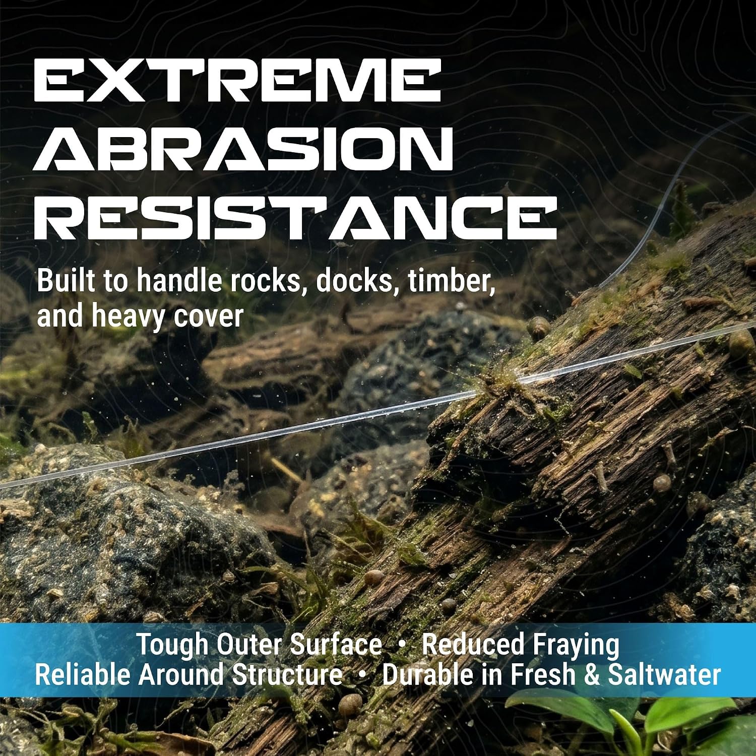 Reaction Tackle 100% Pure Fluorocarbon Fishing Line - High Strength, Abrasion-Resistant, Fast-Sinking, Virtually Invisible - Saltwater and Freshwater Leader Line