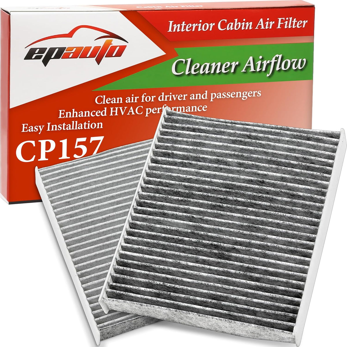 EPAuto CP157 (CF12157) Cabin Air Filter Replacement for Toyota, 2 Packs