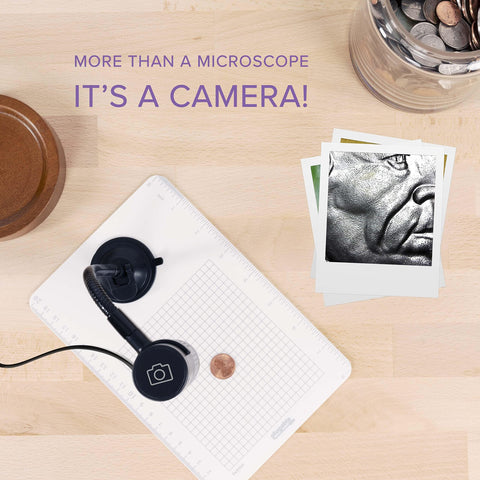 Plugable Digital Microscope with Flexible Arm Observation Stand Compatible with USB and USB-C Windows, macOS, ChromeOS, iPad (USB C), Android, Linux Systems (2MP, 250x Magnification)